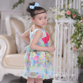 Novo personalizado Vestido Da Menina 2-16 Anos Meninas Do Bebê Pattens Verão Estilo Estampa Floral de Algodão Casual meninas Vestido de Festa crianças